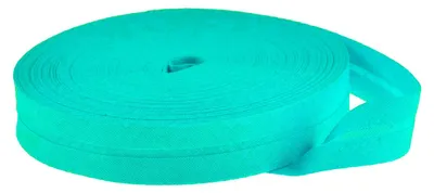 25m Schrägband Baumwolle Breite 20mm türkisgrün