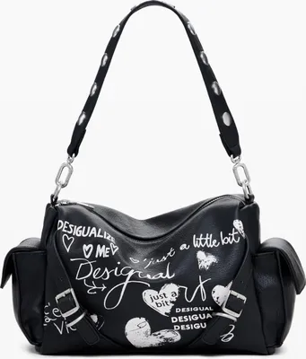 Immagine prodotto di Elegante borsa da donna nera con cinghie e tasche staccabili