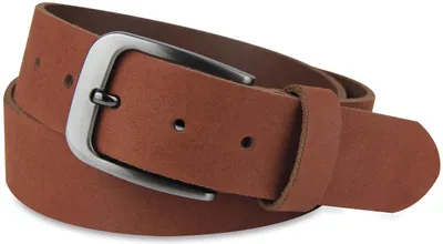 Produktbild von Fomax Ledergürtel Stilvoller Herren Veloursledergürtel, 3,8 cm breit mit edler dunkelsilberner Schließe, Braun, Größe 80
