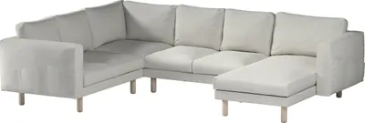 Produktbild von Dekoria Bezug für Norsborg 5-Sitzer Ecksofa mit Recamiere, mittelgrau, Norsborg Bezug für 5-Sitzer Ecksofa mit Recamiere
