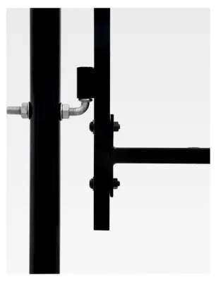 Produktbild von Doppelflügeltor mit Speerspitzen aus Stahl 3 x 1,5 m Schwarz