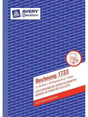 Zdjęcie produktu dla Avery 1733, Biały, Żółty, A5, 148 mm, 210 mm, 40 ark.