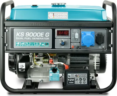 Produktbild von 6500 W Gas- u. Benzin-Generator Stromaggregat Stromerzeuger KS 9000EG 1x16A 1х32