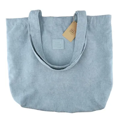Obrázok produktu pre IDEA HOME Manhattan Cord Bag, Cord Shopper - nákupná taška s magnetickým zapínaním a popruhom cez rameno - modrá