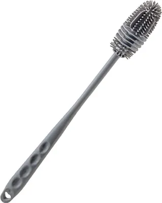 Produktbild von Silikon Langgriff Flaschenbürste Glasbürste Gläserbürste Küche Bürste Spülbürste, Farbe:Grau