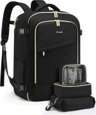 Produktbild von Handgepäck Rucksack 40L Wasserdicht Damen Herren Laptop Schuhfach