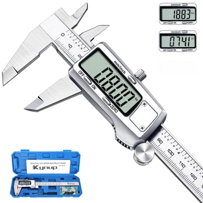 Zdjęcie produktu dla Cyfrowy suwmiarka, 150 mm, stal nierdzewna, wyświetlacz LCD
