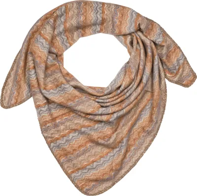 Produktbild von styleBREAKER Damen XXL Dreieckstuch mit Zick-Zack Webmuster, mehrfarbiges Dreiecktuch, Schal weich und warm 01020051
