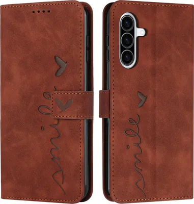 Produktbild von Samsung Galaxy A57 Hülle - Coverup Smile Klapphülle - Braun