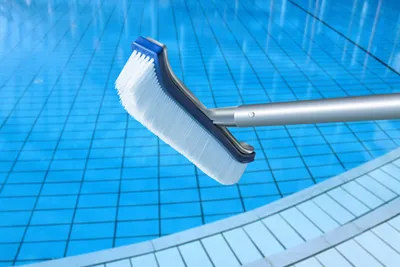Imagen del producto de Cepillo para piscinas, de aluminio, 45,7 cm, con cerdas resistentes, para paredes y azulejos