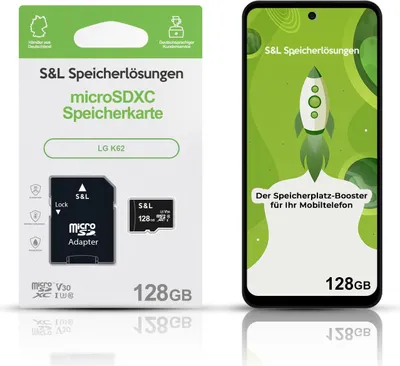 Produktbild von microSD Speicherkarte S&L für LG K62 - Speicherkapazität: 128 GB