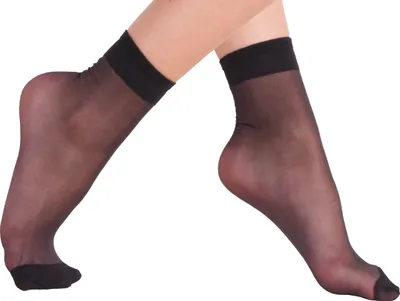 Produktbild von Cotton Prime® Feinsöckchen, 20 Den 10 Paar, mit Komfortbund One Size schwarz