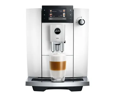 Produktbild von Jura - E6 Piano White (ED) - Kaffeevollautomat mit 3,5-Zoll-Farbdisplay, 17 Spezialitäten, Light-Brew-Extraktion und P.A.G.2