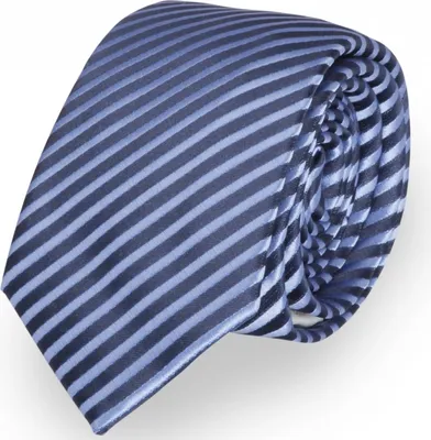 Produktbild von Fabio Farini - 1 Stück gestreifte Herren Krawatte - Tie mit Streifen in 6cm oder 8cm Breite Schmal (6cm), Dunkelblau/Navyblau