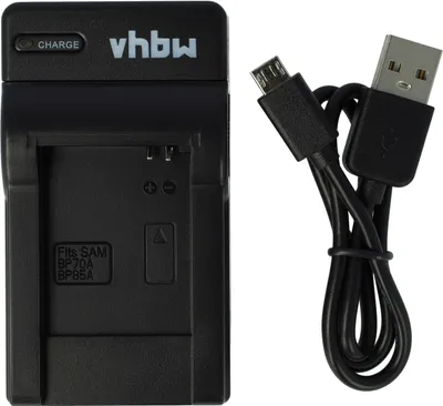 Produktbild von vhbw USB Ladegerät kompatibel mit Samsung BP-70a, EA-BP85a, EA-BP70A, BP85a, BP70a, BP-85a Kamera Camcorder/Akku - Ladeschale, Ladeanzeige, 4,2 V