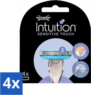 Obrázok produktu pre Wilkinson - Intuition Sensitive Touch Refill Blades - S Aloe Vera - 3 žiletky - Hodnotné balenie - 4 kusy