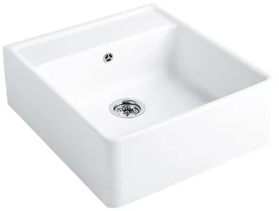 Immagine prodotto di Lavello Naber a vasca singola. Lavello, Vetroceramica, bianco alpino - Lavelli da incasso