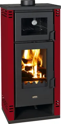 Produktbild von Kaminofen mit Backfach PRITY K2 GT F Burgundy – 8,1kW, A+