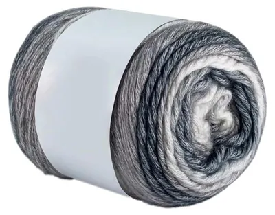 Immagine prodotto di Filato per uncinetto, sfumatura di colore, cotone/acrilico, grigio chiaro, 4 gomitoli da 100g