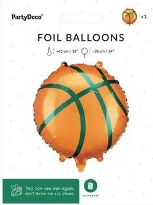 Obrázek produktu pro PartyDeco FB294, Hračka balón, Fólie, Zelená, Oranžová, Jednobarevný, Univerzální, Kulatý