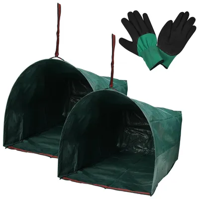 Image de Sacs poubelles de 270 litres - Résistants à la déchirure - Étanches - Réutilisables - Sacs robustes - Avec poignée