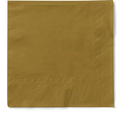 Produktbild von Klika - Servet Gold 33x33cm 1/4 Fold 3 -laags | 100 Stück