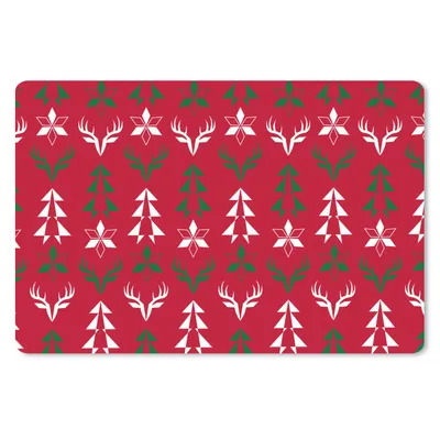 Produktbild von MuchoWow® Mauspad Mousepad Hirsche - Muster - Weihnachten 27x18 cm - Mousepads - Maus Mat - Pad - Mausunterlage - Büroartikel - Desk Matten