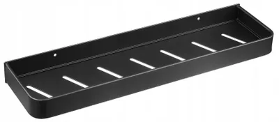 Produktbild von Schwarze Metall-Duschablage ohne Bohren 50cm
