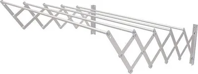 Produktbild von Zilverner Auszugstrockner 90cm Edelstahl Wandmontage Innen&Außen
