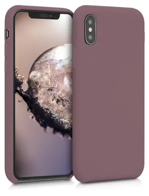 Produktbild von kwmobile Handyhülle für Apple iPhone XS Hülle - Case Silikon - Kabelloses Laden - Schutzhülle Cover in Grape