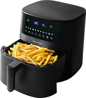 Produktbild von HANSEATIC Heißluftfritteuse HAF651650BCU, Heißluftfritteuse, 5,5L, 1800W, digitale Steuerung, 8 Programme, gesundes Frittieren.