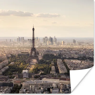 Produktbild von MuchoWow® Poster Paris - Eiffelturm - Himmel 75x75 cm - Wand Dekoration