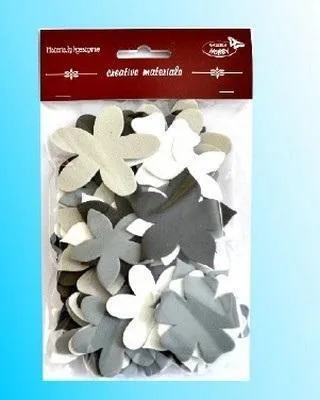 Produktbild von Kwiatki czarno-szaro-białe 60szt