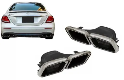 Image de Échappement avec silencieux pour Mercedes W213 (à partir de 2016), style E63, compatible avec les modèles GLC SUV (X253) et C253 (de 2015 à 2017).