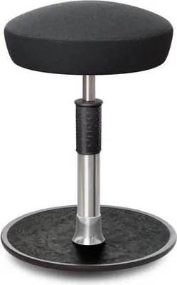 Produktbild von Sitz- Stehhocker Free Regular Hutsitz kvadrat Remix Anthrazit Chrom /schwarz.
