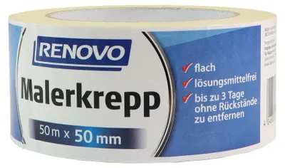Produktbild von RENOVO Malerkreppband, 50 m x 50 mm