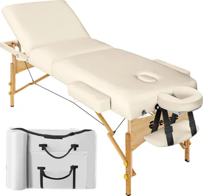 Image de Table de massage pliante 3 Zones - 10 cm d'épaisseur + housse - beige