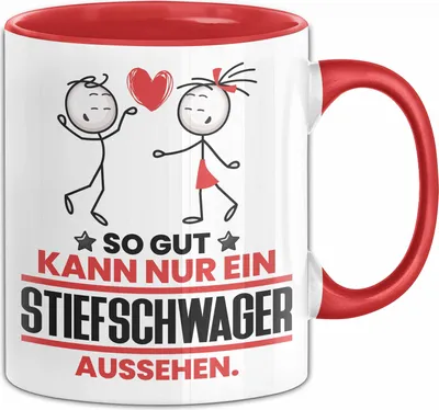 Produktbild von Stiefschwager Geschenk Tasse So Gut Kann Nur Ein Stiefschwager Aussehen Geschenkidee Kaffee-Becher (Rot)