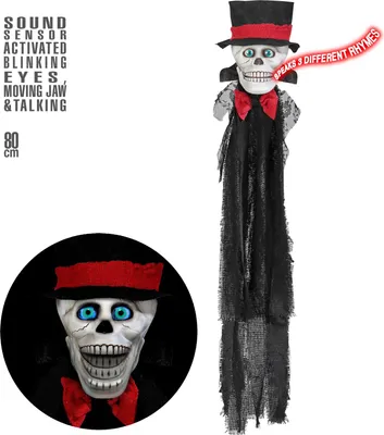 Produktbild von Hänge Figur Totenkopf Bräutigam 80 cm