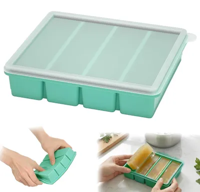 Vriezer vorm siliconen 4x250 ml stapelbaar BPA-frei