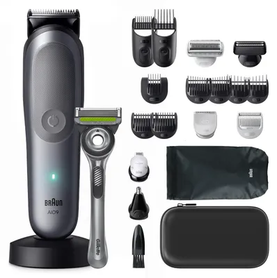 Obrázok produktu pre Braun AIO9540, Strieborná, Brada, Ucho, Hlava, Nos, Batérie, 120 min, Zabudovaná batéria