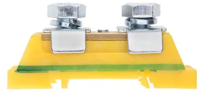 Zdjęcie produktu dla Zacisk przyłączeniowy 2x35mm², kolor żółto-zielony, model Z-0001/A, numer katalogowy 84060009 /opakowanie: 10 sztuk/