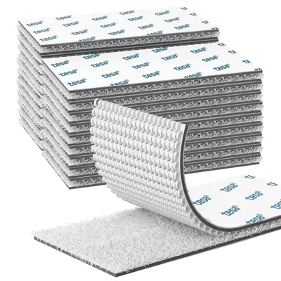 Doppelseitiger Klebestreifen, 100 x 50 mm, weiß, Nylon