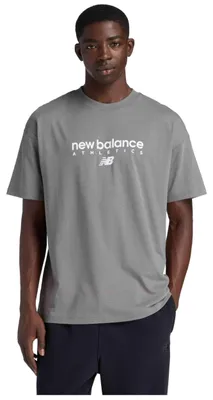 Image de T-shirt New Balance Camiseta New Balance Linear Graphic manga corta gris pour Uni