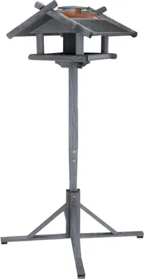 Produktbild von Vogelhaus anthrazit mit Kupferdach 155cm Futtersilo, Futterstation und Standfuß