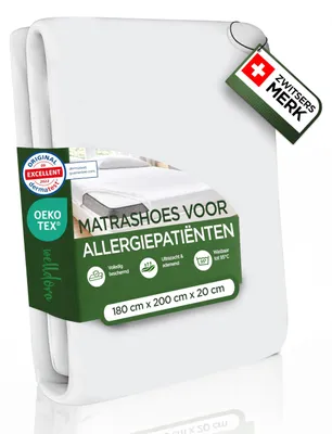 Productafbeelding van Matrasbescherming - Anti-Mijt - 180 x 200 x 20 cm - Met Rits