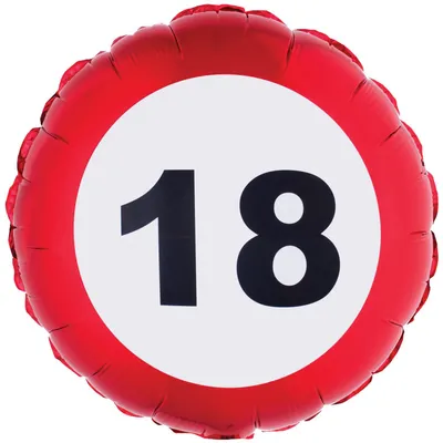 Produktbild von Foil balloon 18" traffic sign 18