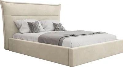 Produktbild von MIRJAN24 Polsterbett Tinkus, Doppelbett mit Bettkasten, Ehebett, Lattenrost (Farbe: Paros 01, Größe: 160x200 cm)