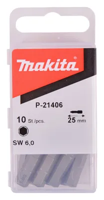 Produktbild von Makita 6-KT Bit 6,0x25mm P-21406