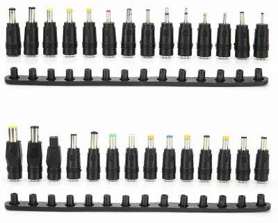 Image de Lot de 28 embouts d'adaptateur secteur 5,5 x 2,1 mm (femelle) – Adaptateur de recharge universel pour ordinateur portable